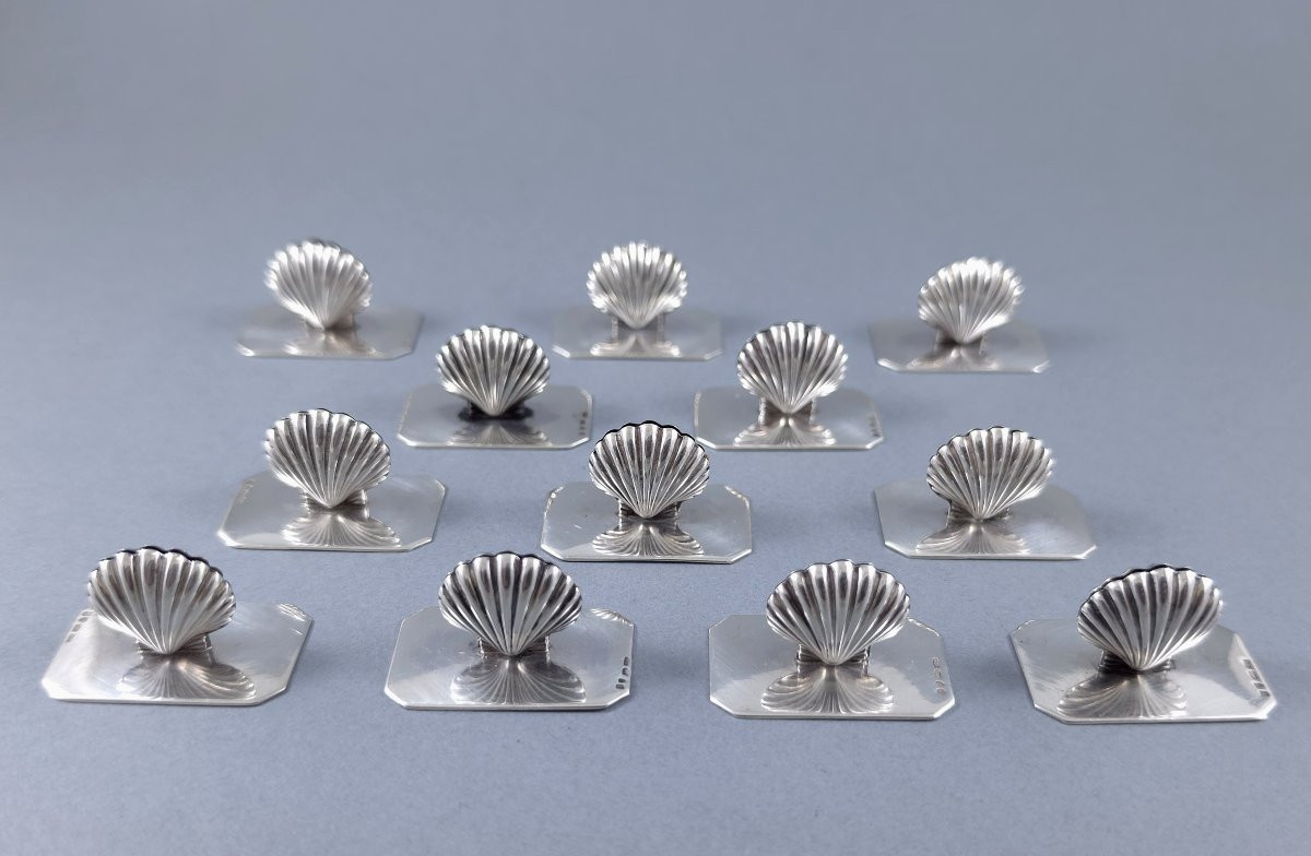 12 portes nom coquille en argent massif-photo-1
