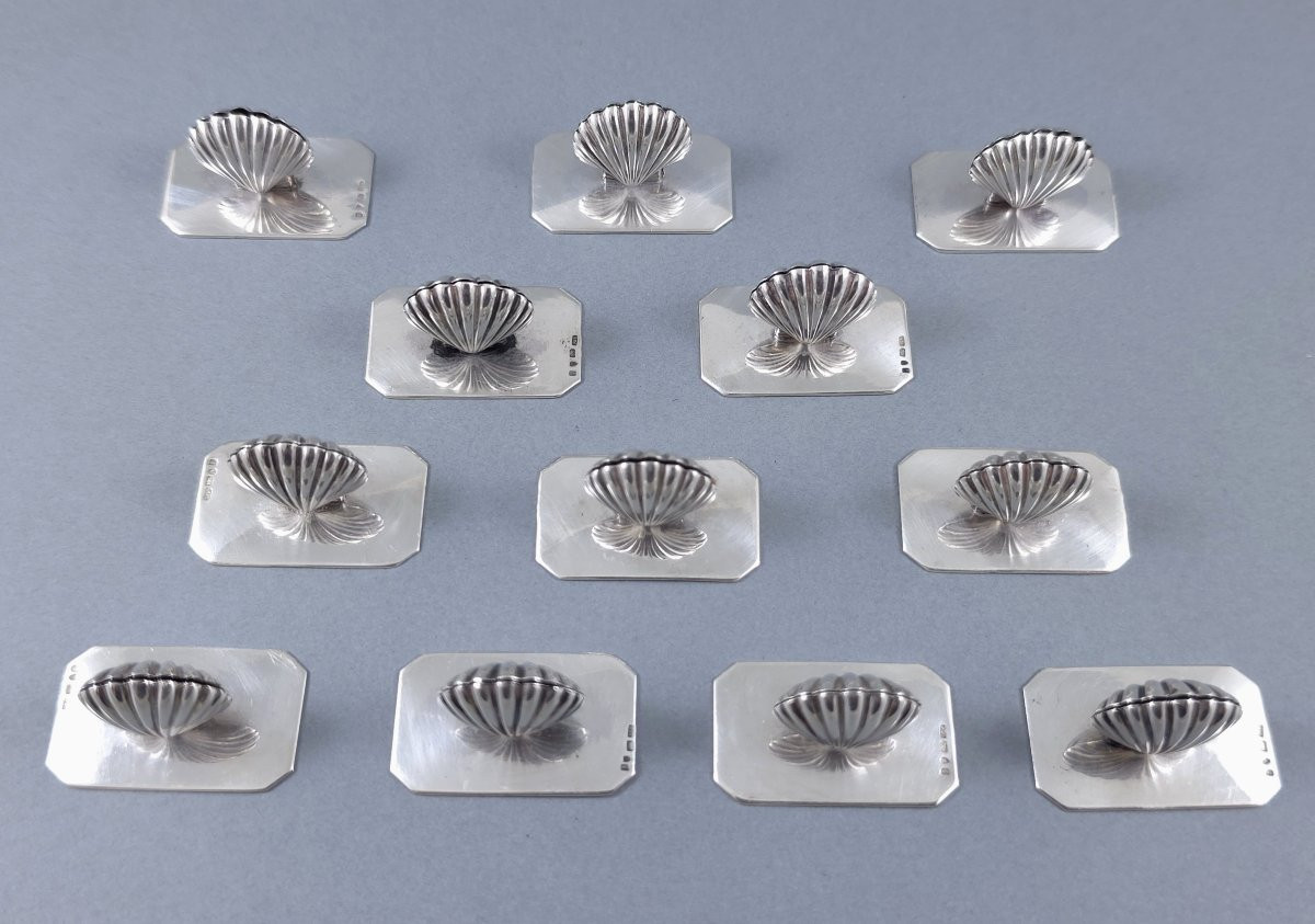 12 portes nom coquille en argent massif-photo-3