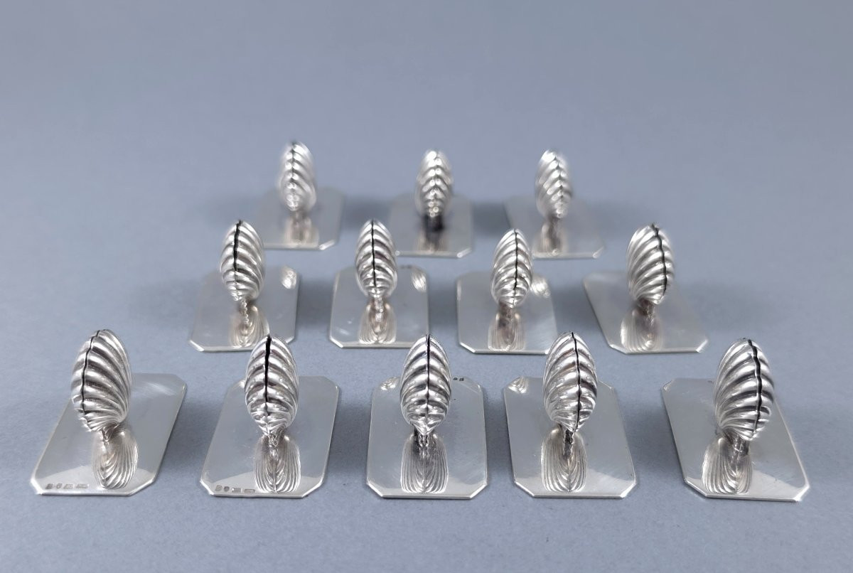 12 portes nom coquille en argent massif-photo-4