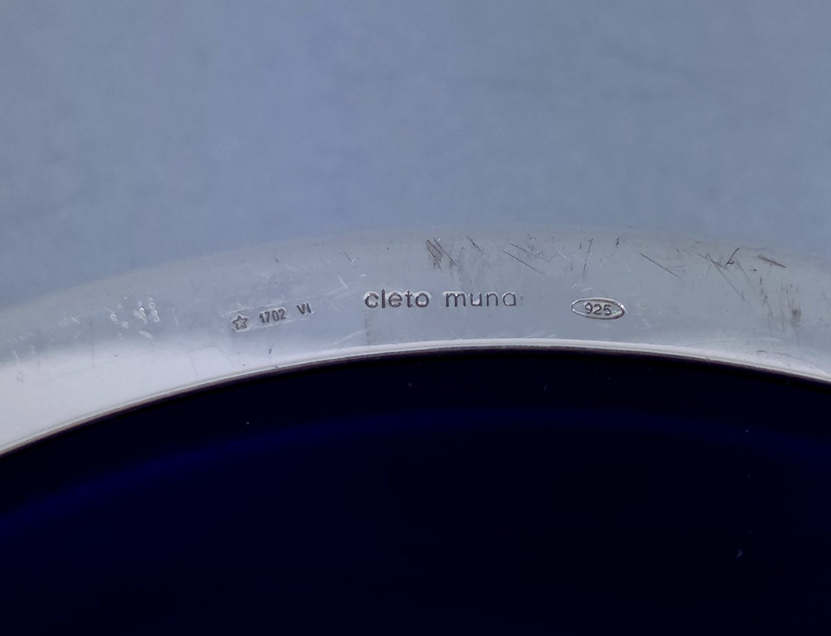 Boite en argent massif et verre par Cleto Munari-photo-2