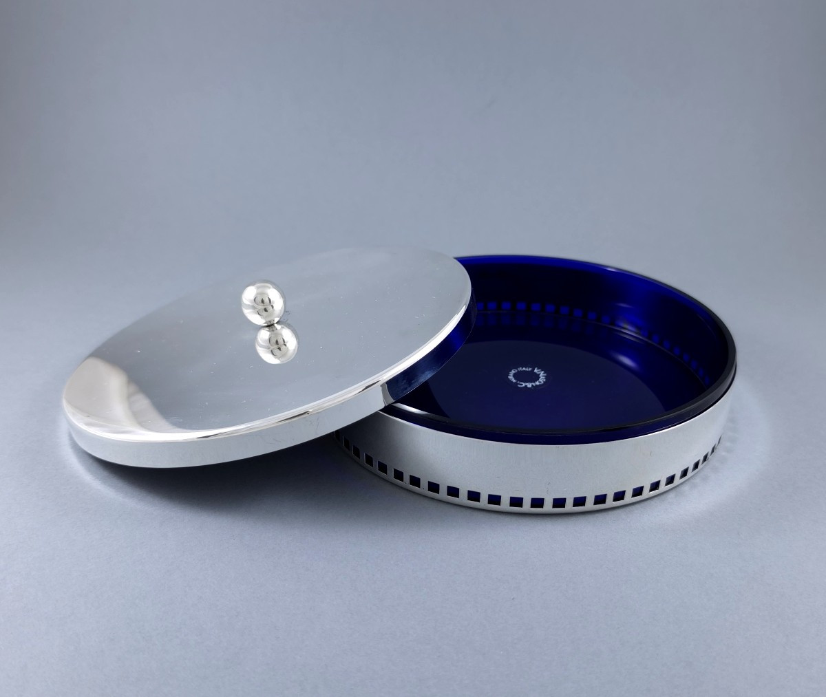 Boite en argent massif et verre par Cleto Munari