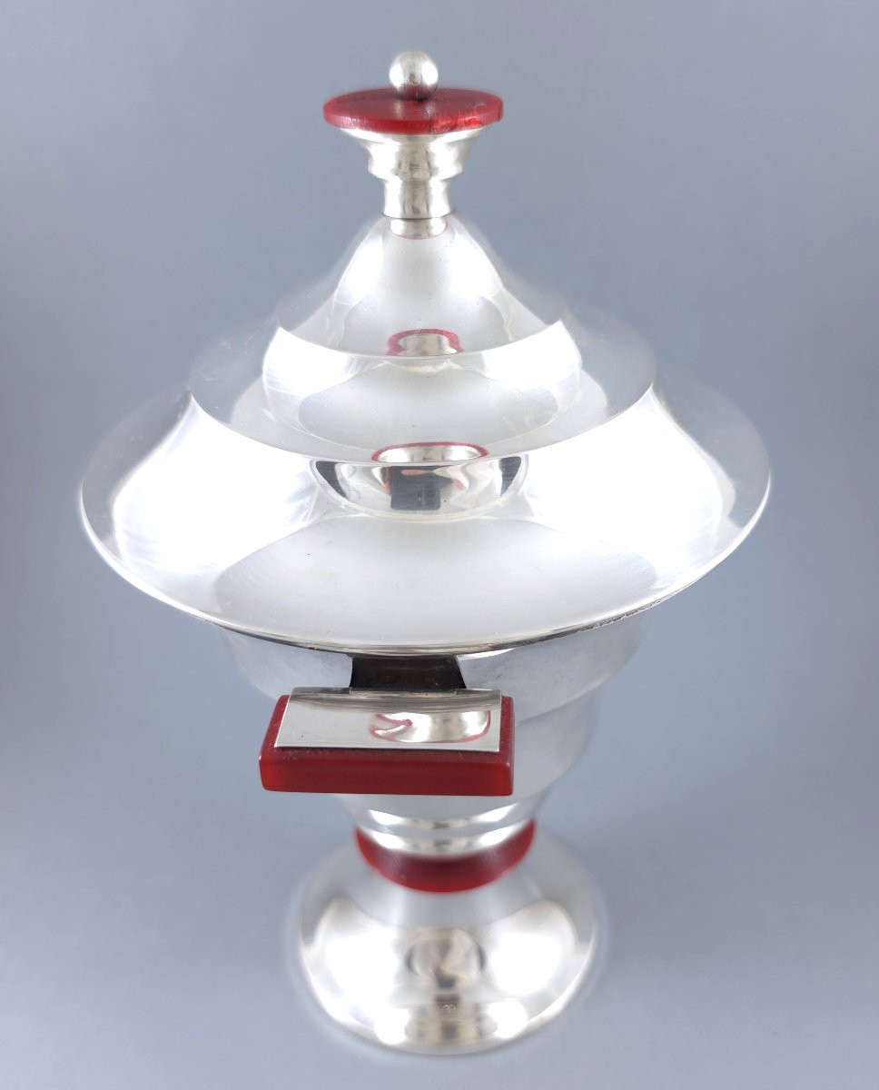Coupe couverte en argent massif-photo-1