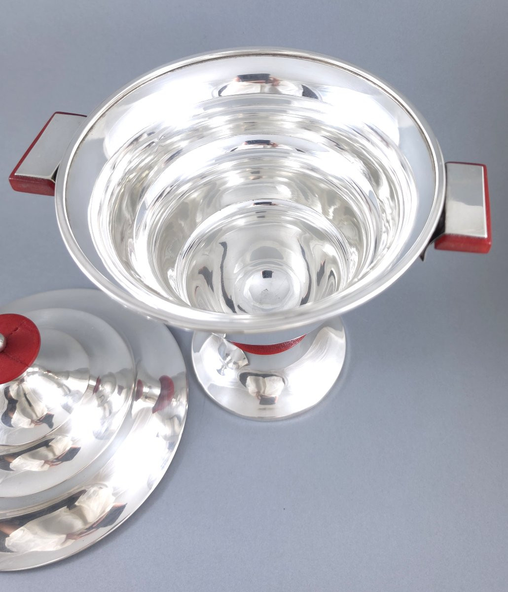 Coupe couverte en argent massif-photo-4