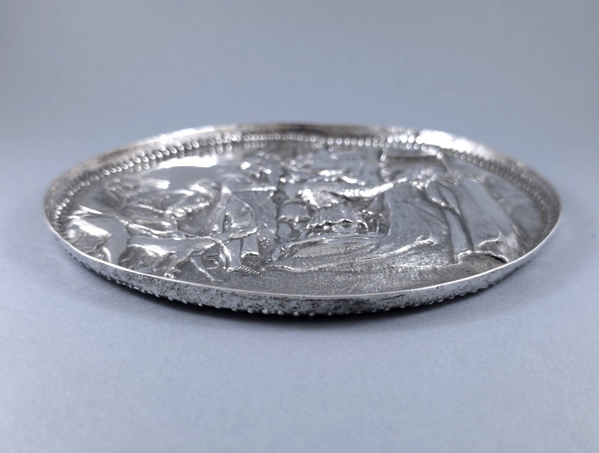 Medieval Scene In Repoussé Sterling Silver-photo-4