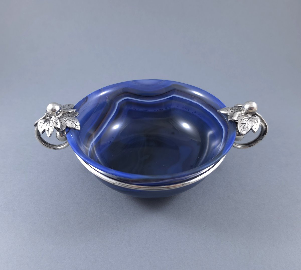 Agate And Sterling Silver Bowl-photo-2