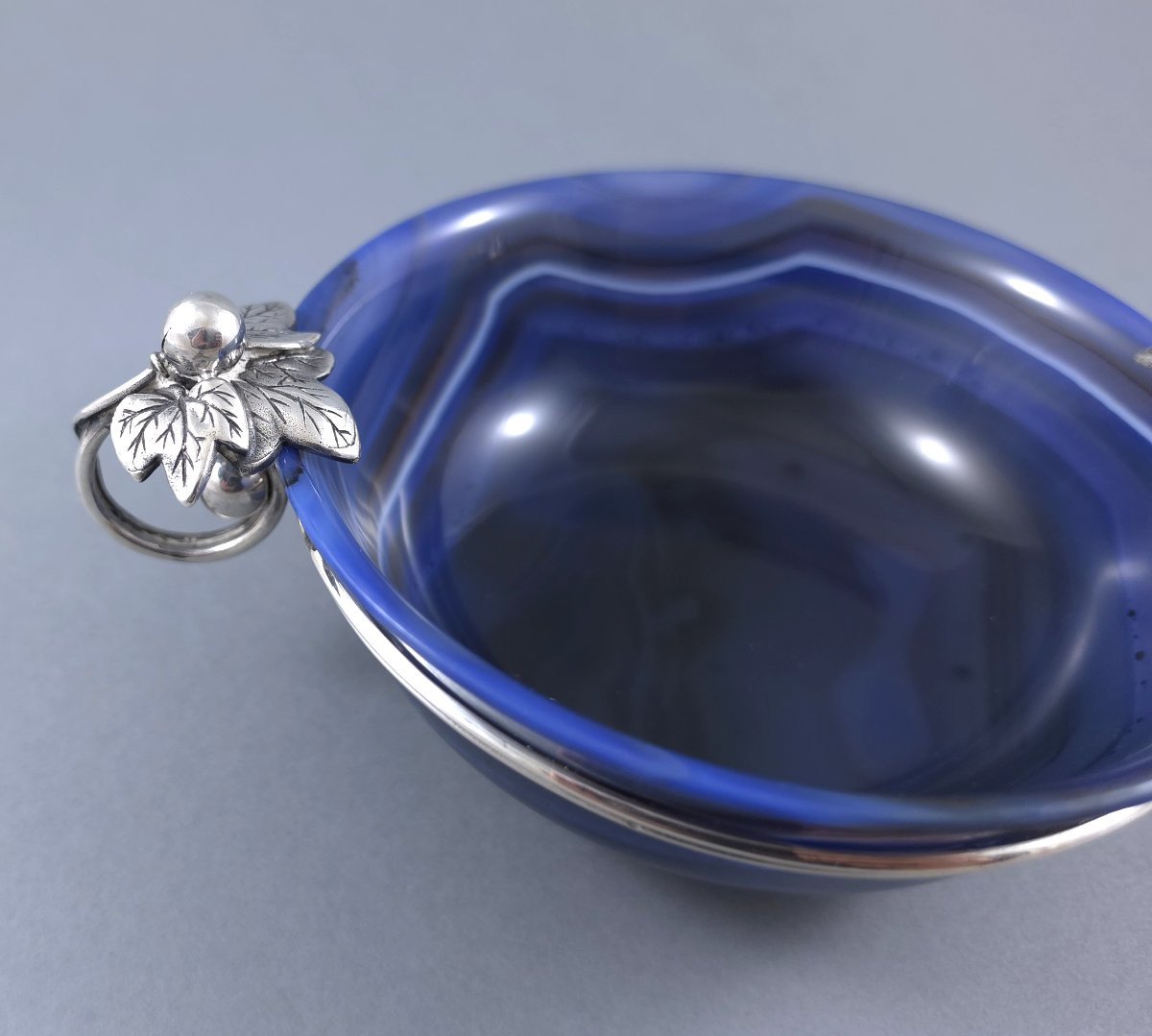 Agate And Sterling Silver Bowl-photo-3