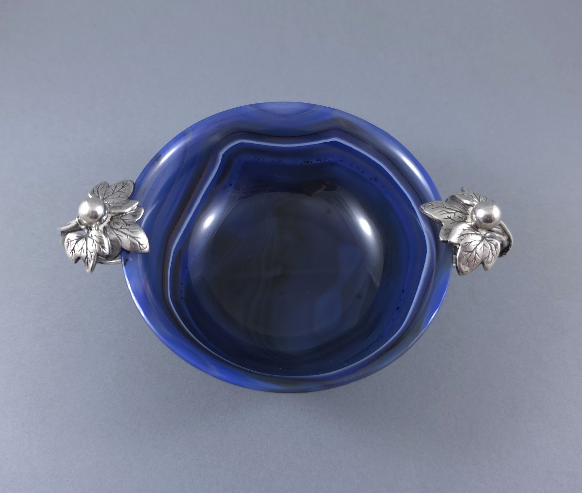 Agate And Sterling Silver Bowl-photo-3