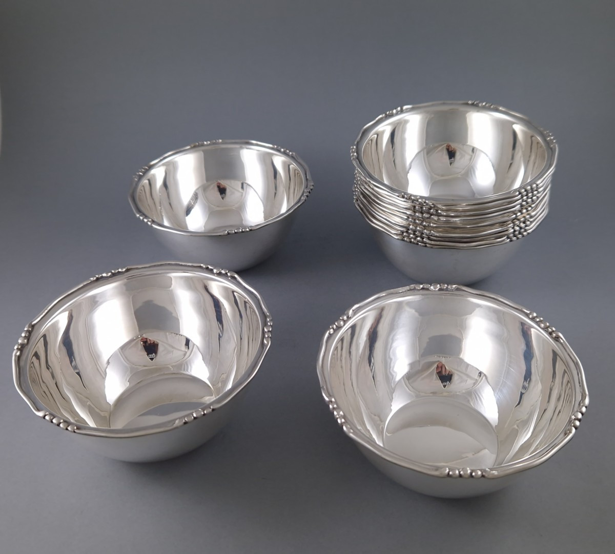 12 Solid Silver Dishes