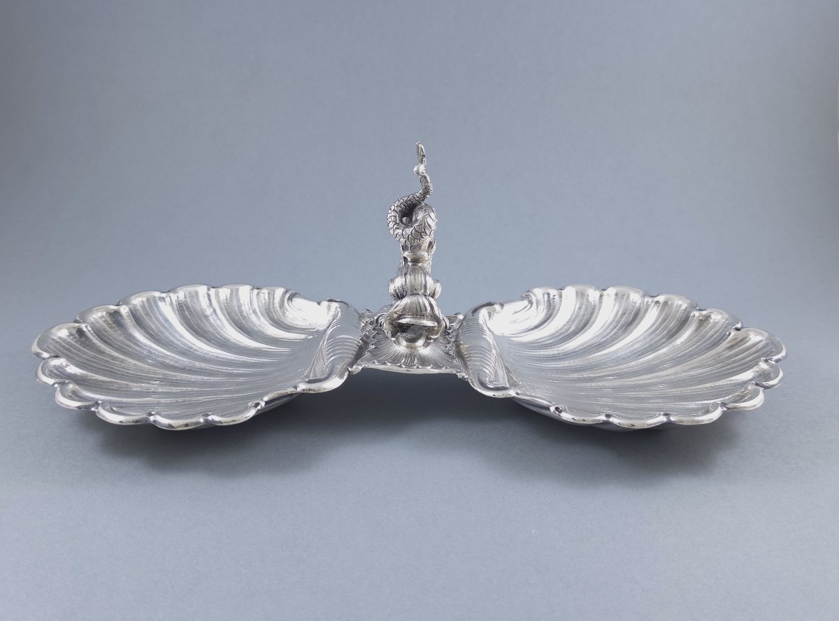Coupe en argent massif coquillages-photo-2