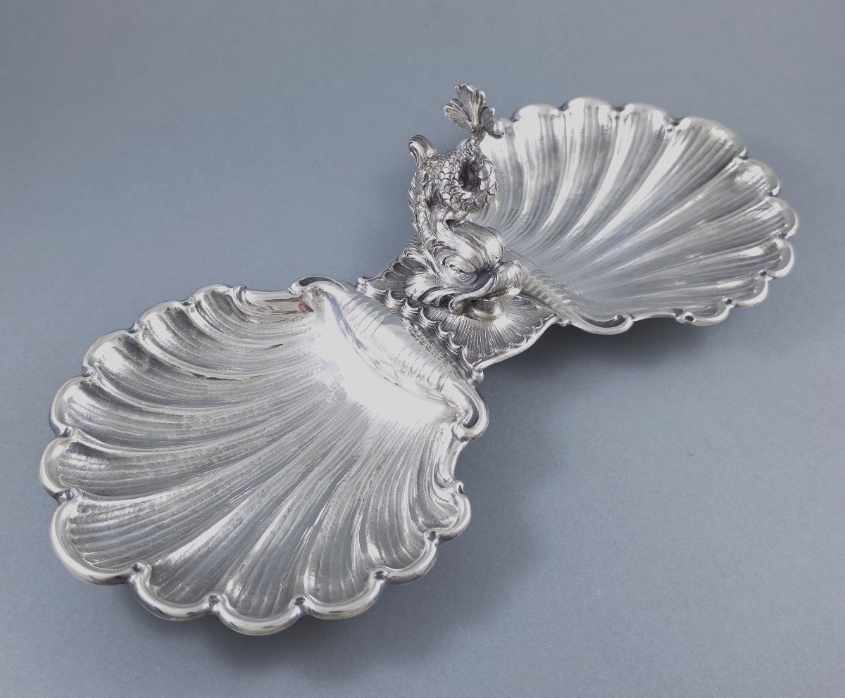 Coupe en argent massif coquillages-photo-3
