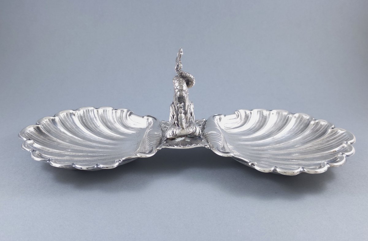Coupe en argent massif coquillages-photo-2