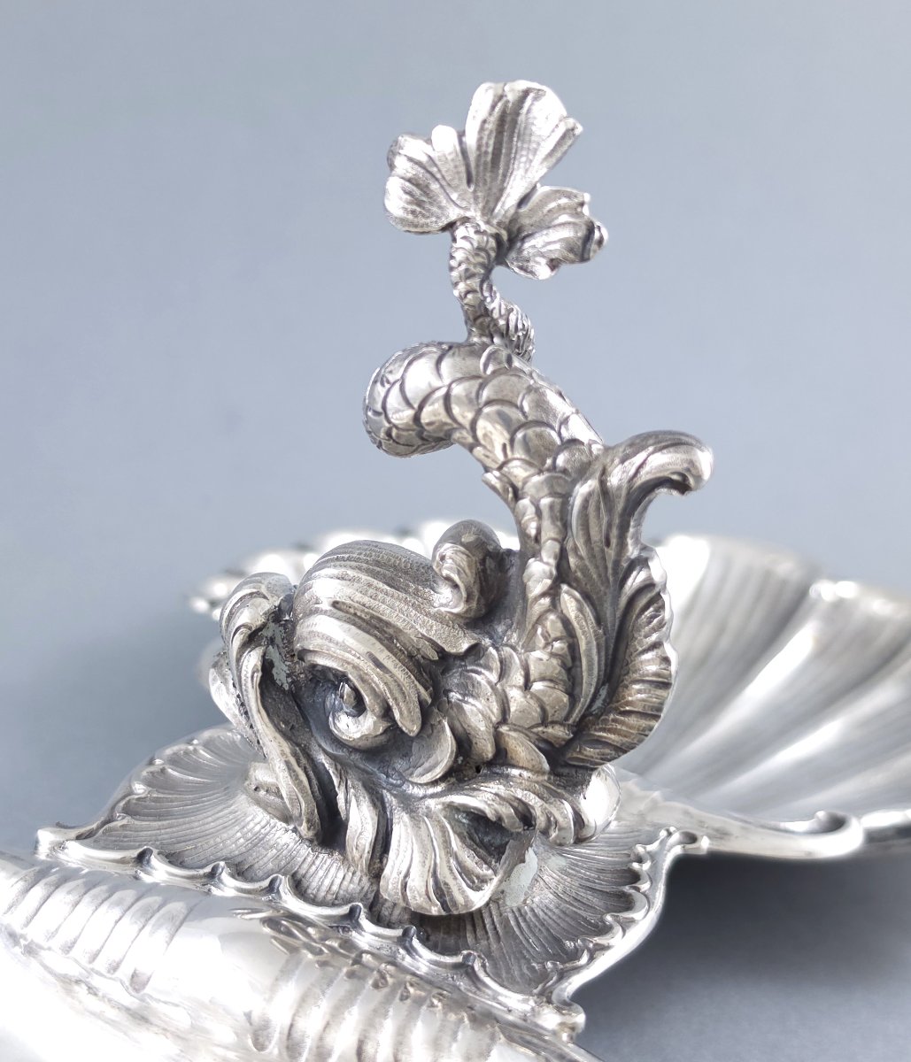 Coupe en argent massif coquillages-photo-3