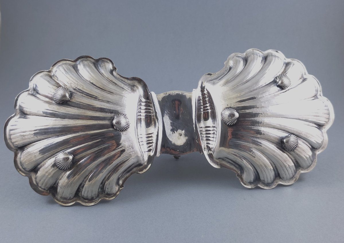 Coupe en argent massif coquillages-photo-6