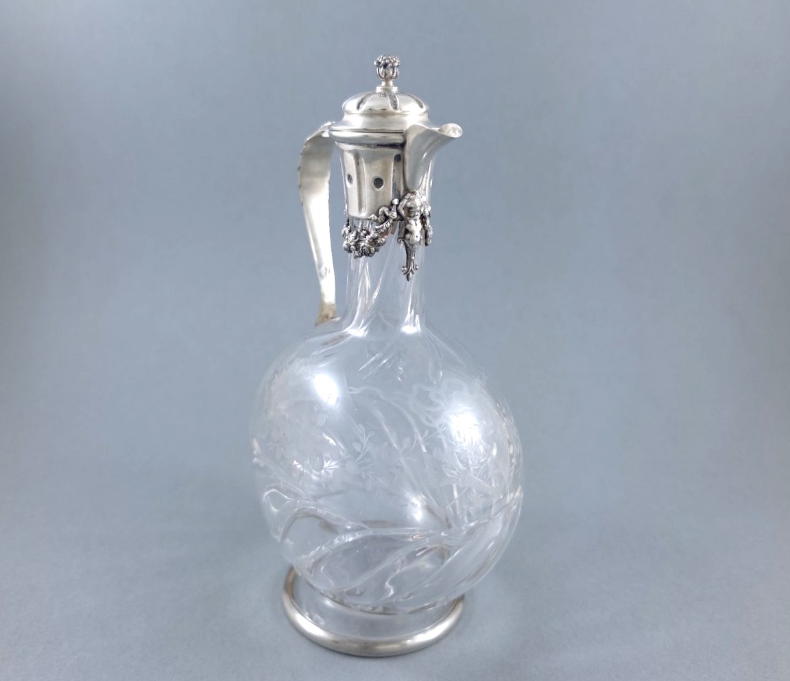 Crystal And Sterling Silver Decanter-photo-2