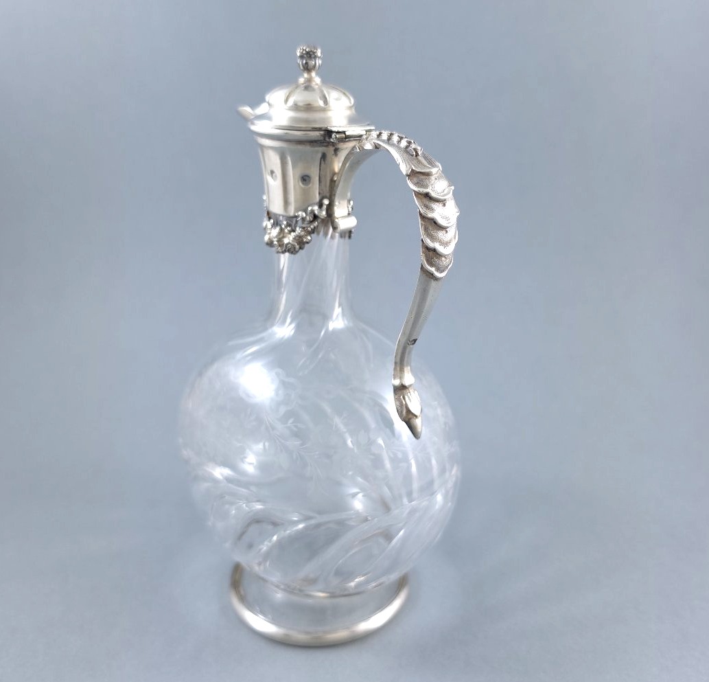 Crystal And Sterling Silver Decanter-photo-3