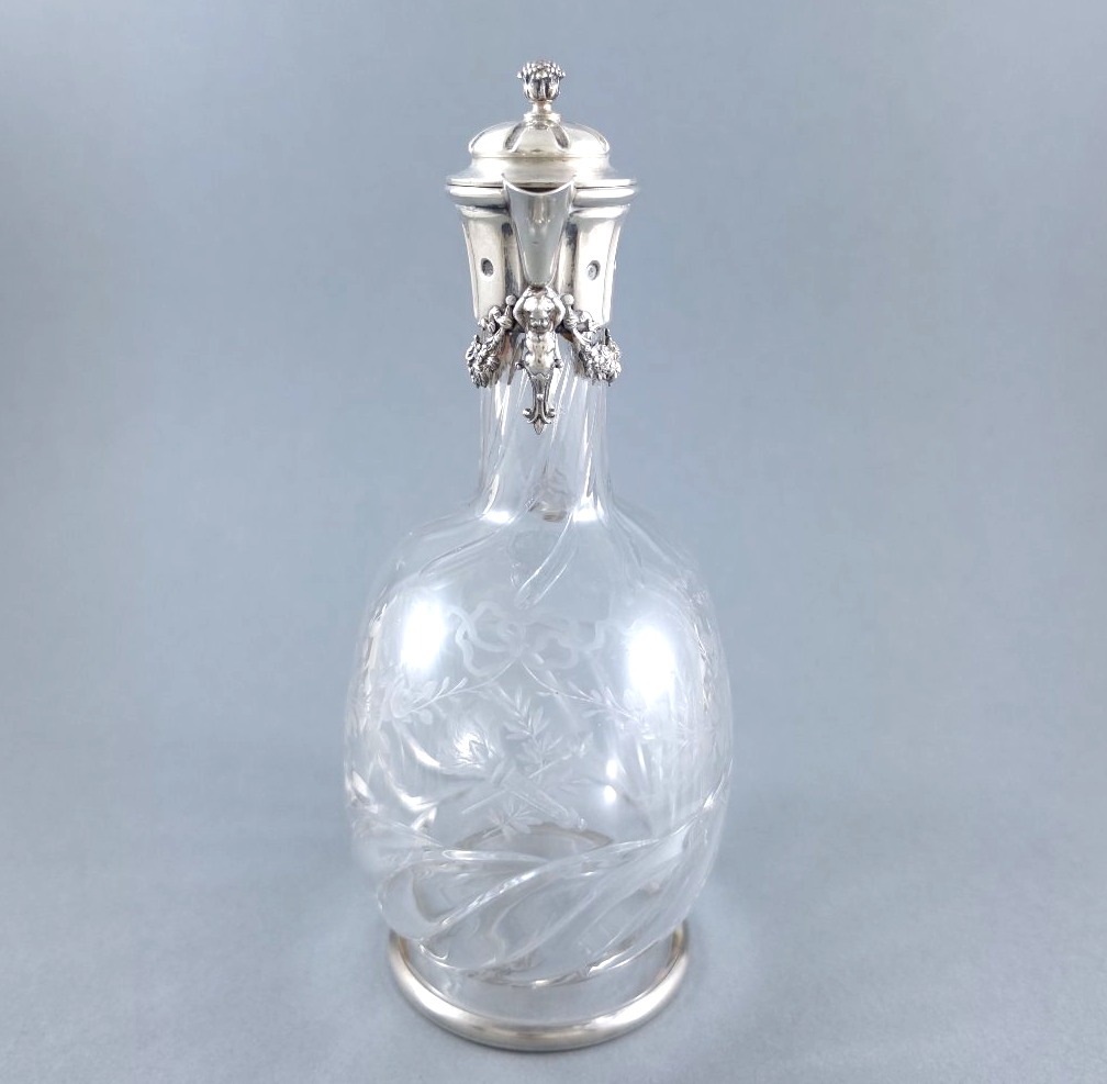 Crystal And Sterling Silver Decanter-photo-4