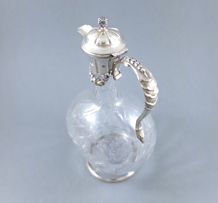 Crystal And Sterling Silver Decanter-photo-1