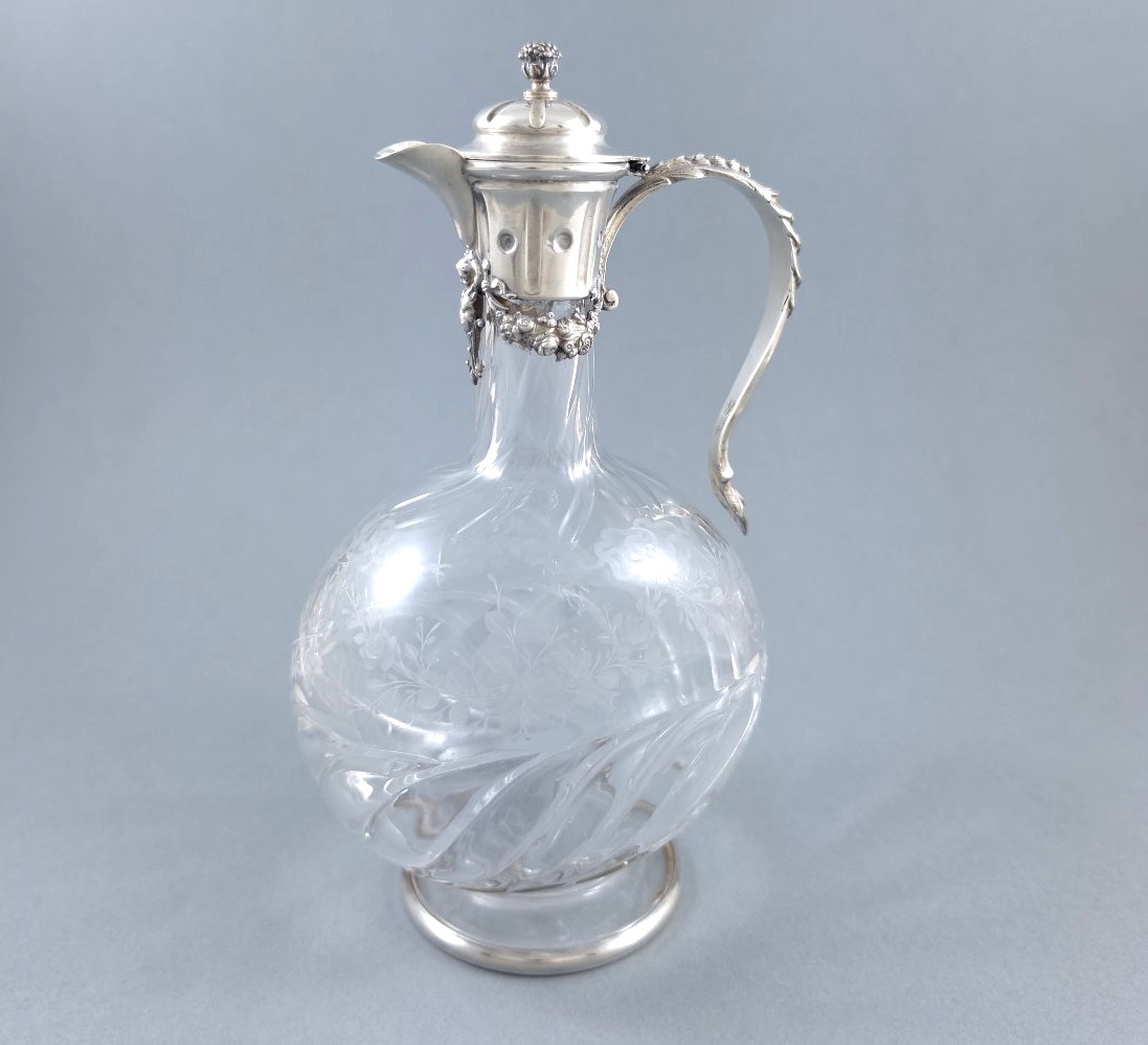 Crystal And Sterling Silver Decanter-photo-3