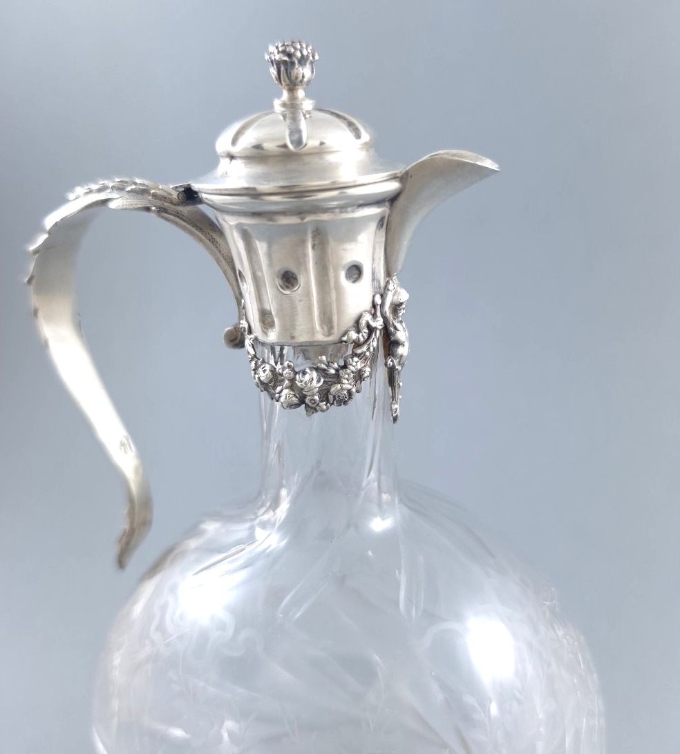 Crystal And Sterling Silver Decanter-photo-4
