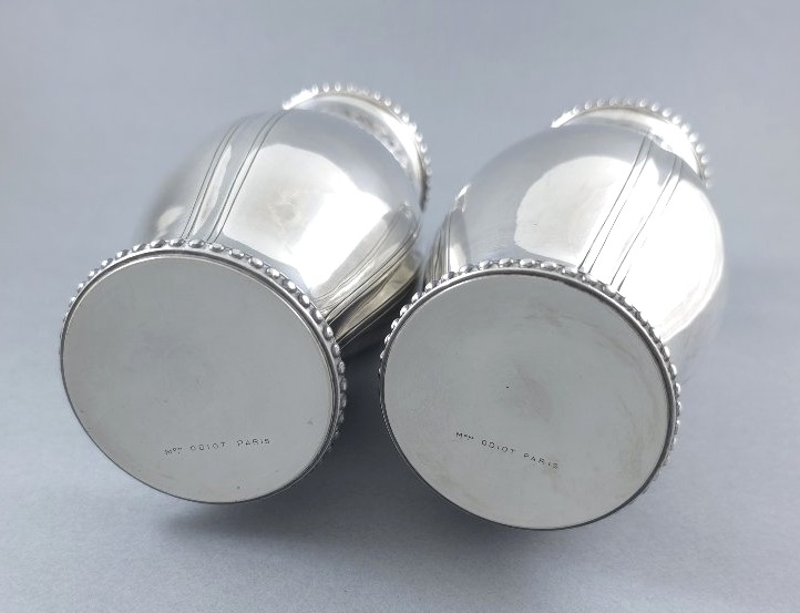 Odiot - Paire de vases en argent massif-photo-6