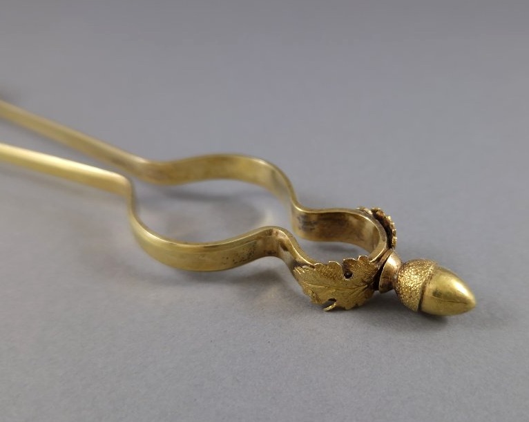Sterling Silver Gilt Sugar Tongs-photo-4