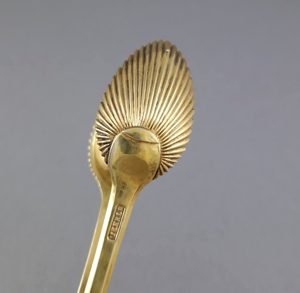 Sterling Silver Gilt Sugar Tongs-photo-2
