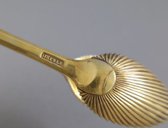 Sterling Silver Gilt Sugar Tongs-photo-5