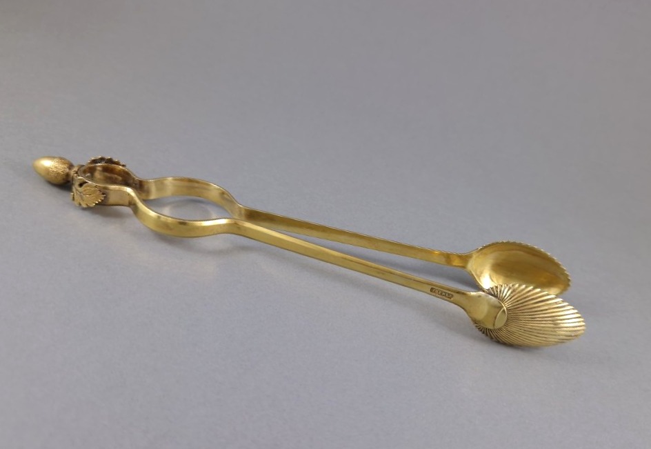 Sterling Silver Gilt Sugar Tongs