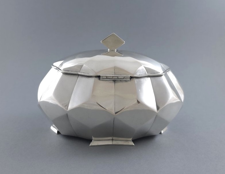Art Deco Box Sterling Silver And Gilt-photo-1