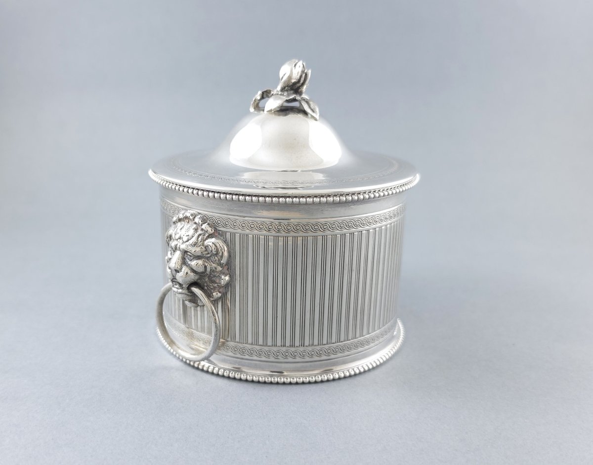 Sterling Silver Box With Lion Heads-photo-2