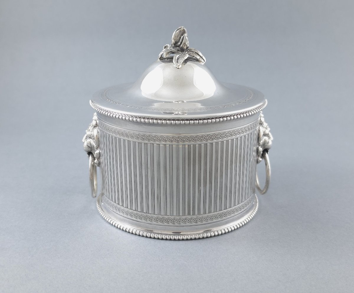 Sterling Silver Box With Lion Heads
