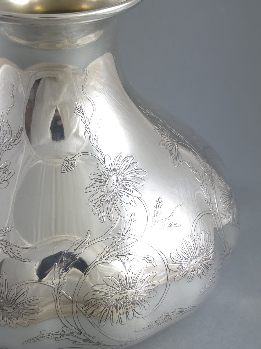 Tiffany - Vase en argent massif d'époque Art Nouveau-photo-1