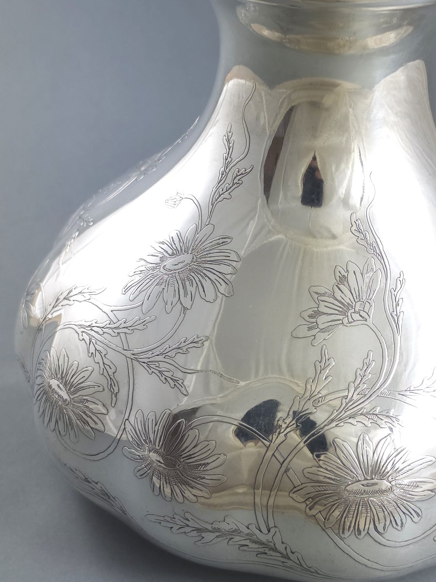 Tiffany - Vase en argent massif d'époque Art Nouveau-photo-2