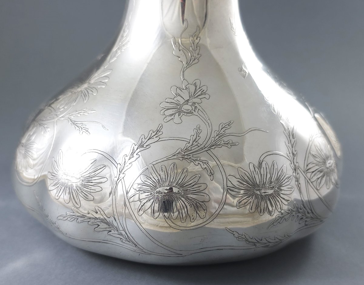 Tiffany - Vase en argent massif d'époque Art Nouveau-photo-4