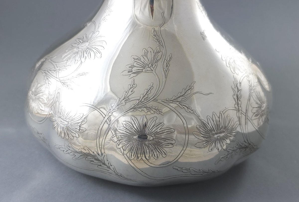 Tiffany - Vase en argent massif d'époque Art Nouveau-photo-5