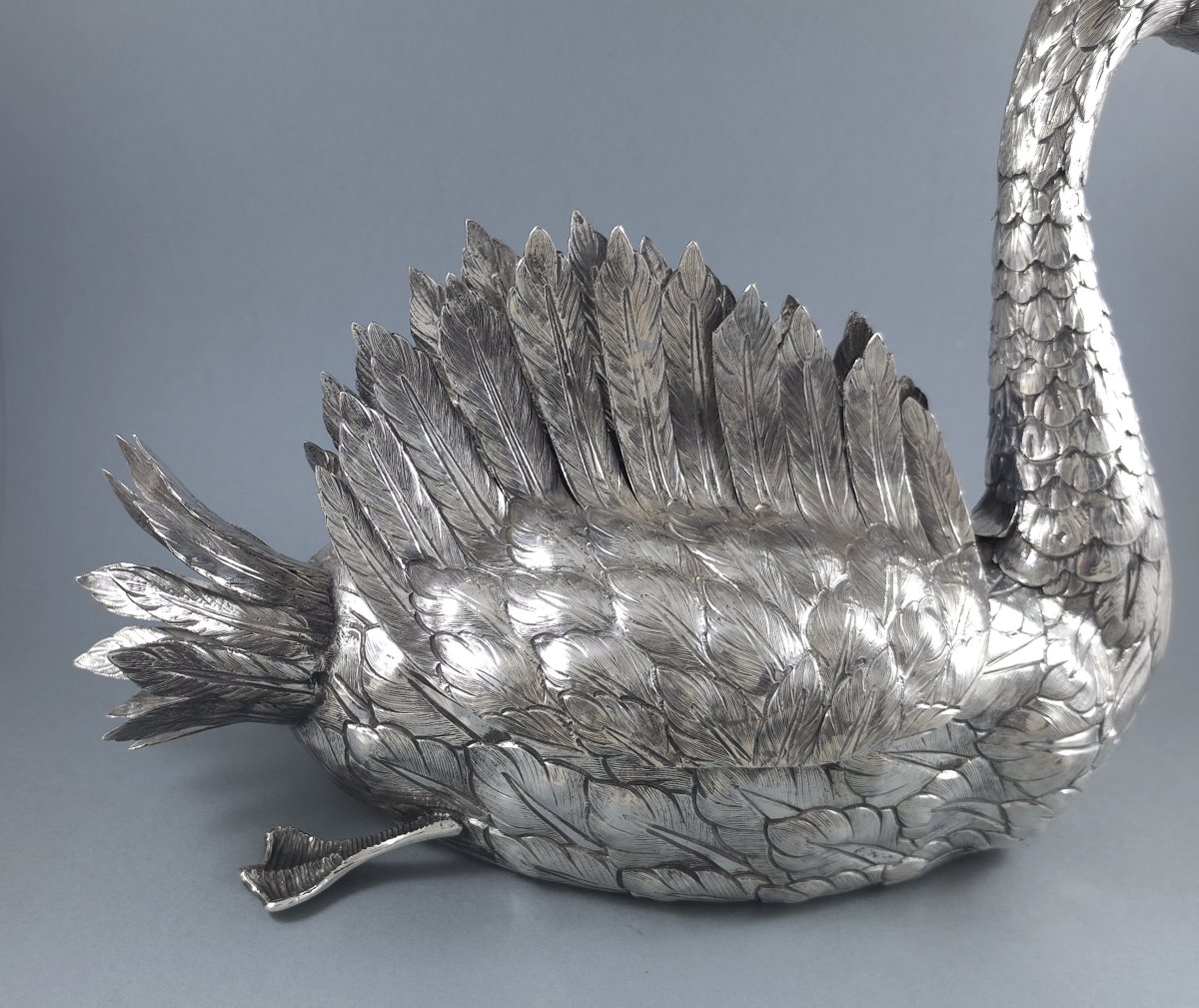 Sterling Silver Swan Planter-photo-2