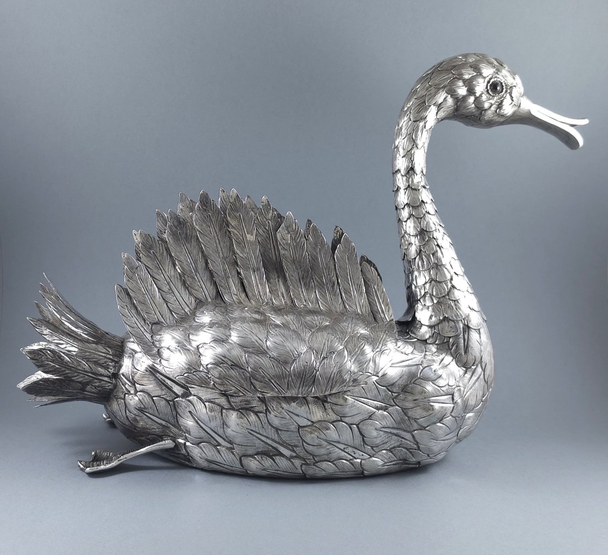 Sterling Silver Swan Planter
