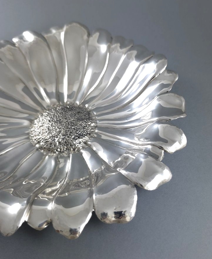Coupelle marguerite en argent massif -photo-4