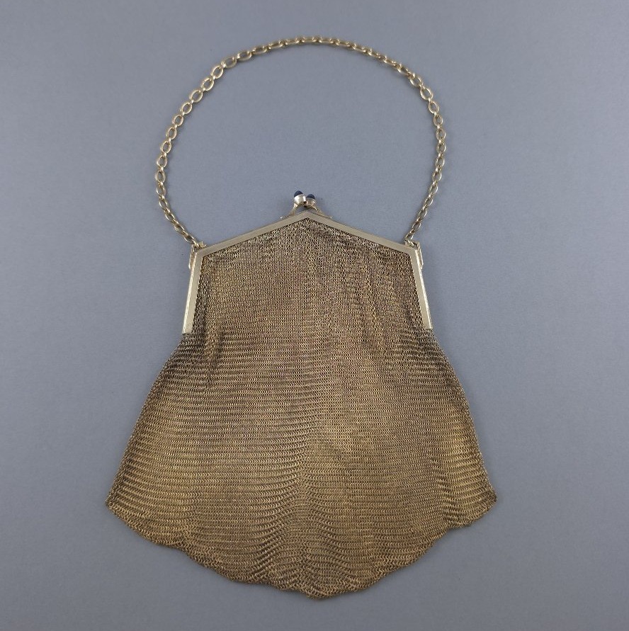 Sac de bal aumônière en vermeil Argent massif