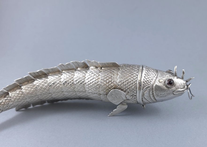 Sterling Silver Articulated Fish Box-photo-2