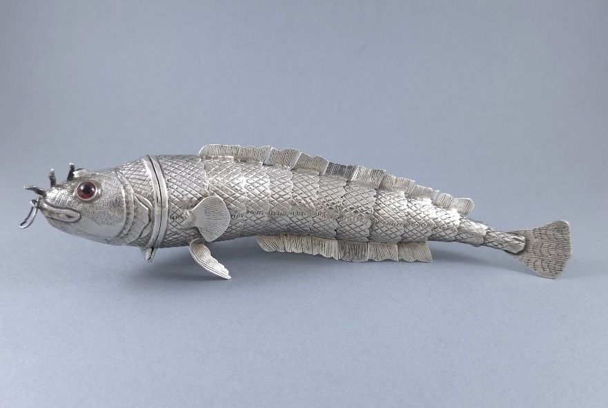 Sterling Silver Articulated Fish Box-photo-3