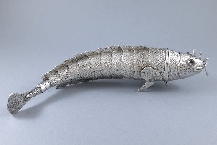 Sterling Silver Articulated Fish Box