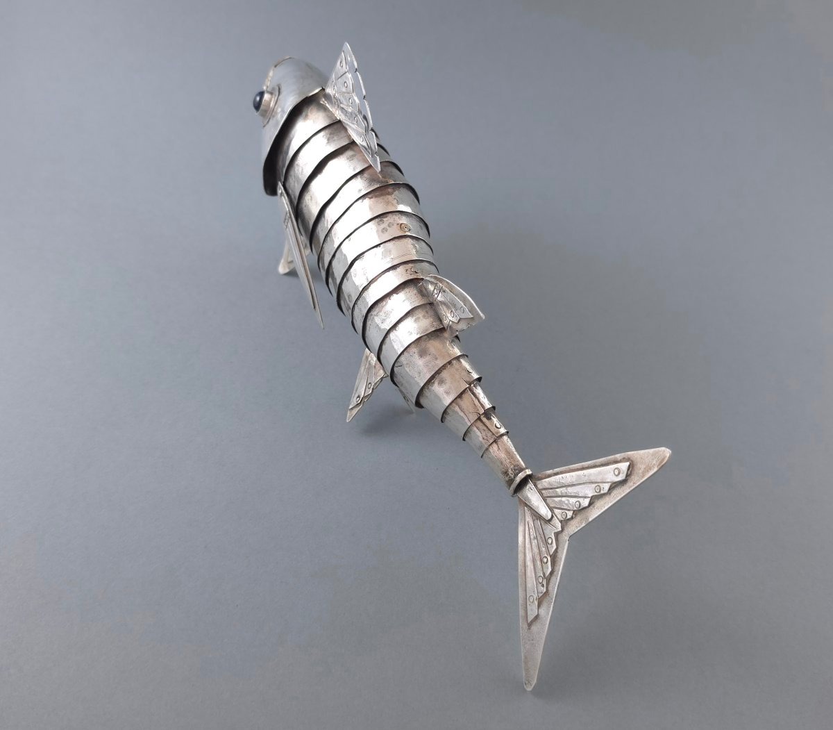 Sterling Silver Articulated Fish-photo-3