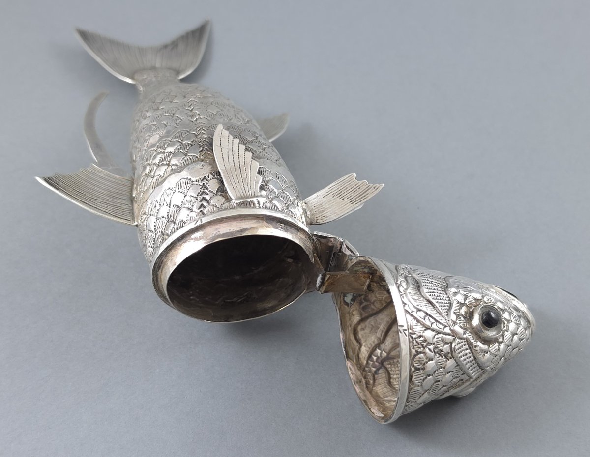 Sterling Silver Articulated Fish Box-photo-3