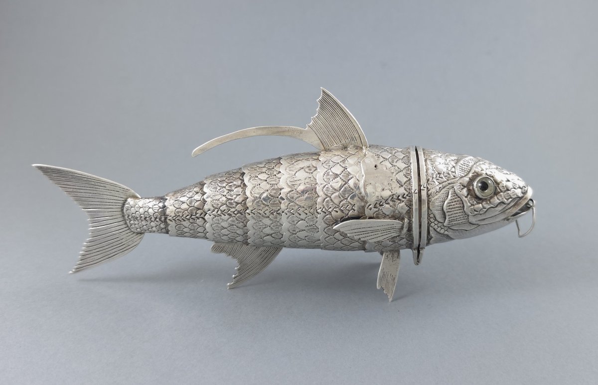 Sterling Silver Articulated Fish Box