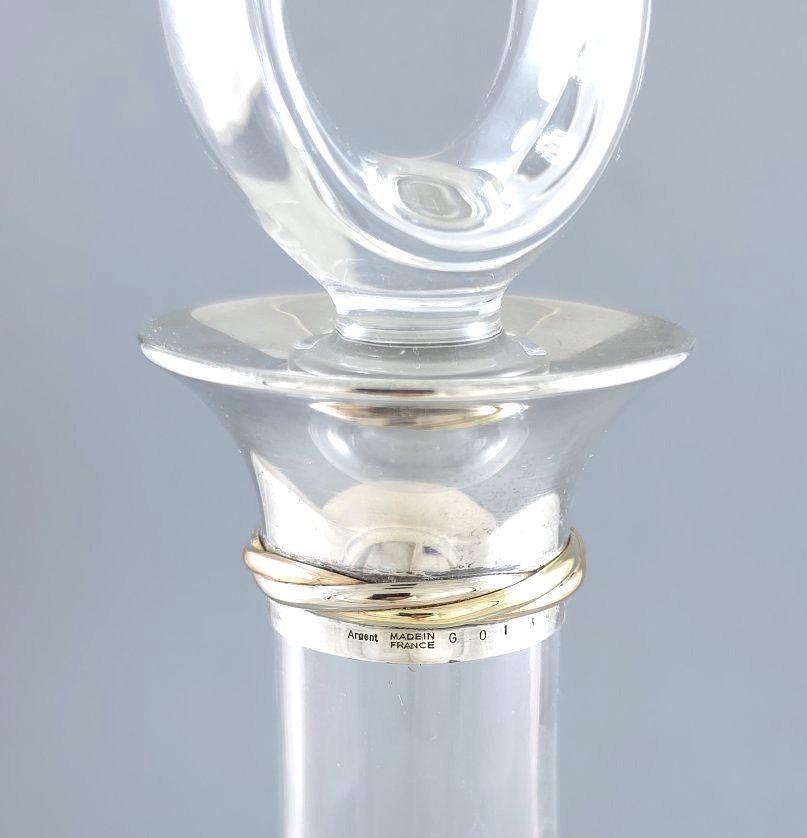 Cartier - Trinity Glass And Solid Silver Decanter-photo-2