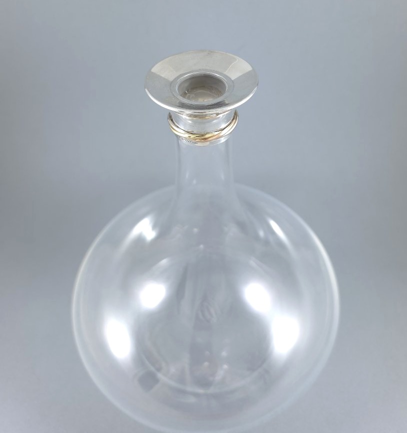 Cartier - Trinity Glass And Solid Silver Decanter-photo-2