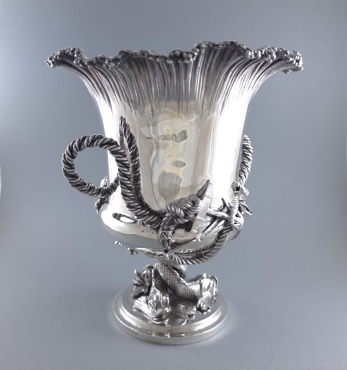 George IV Sterling Silver Wine Cooler, London 1827, Benjamin Smith Ii-photo-2