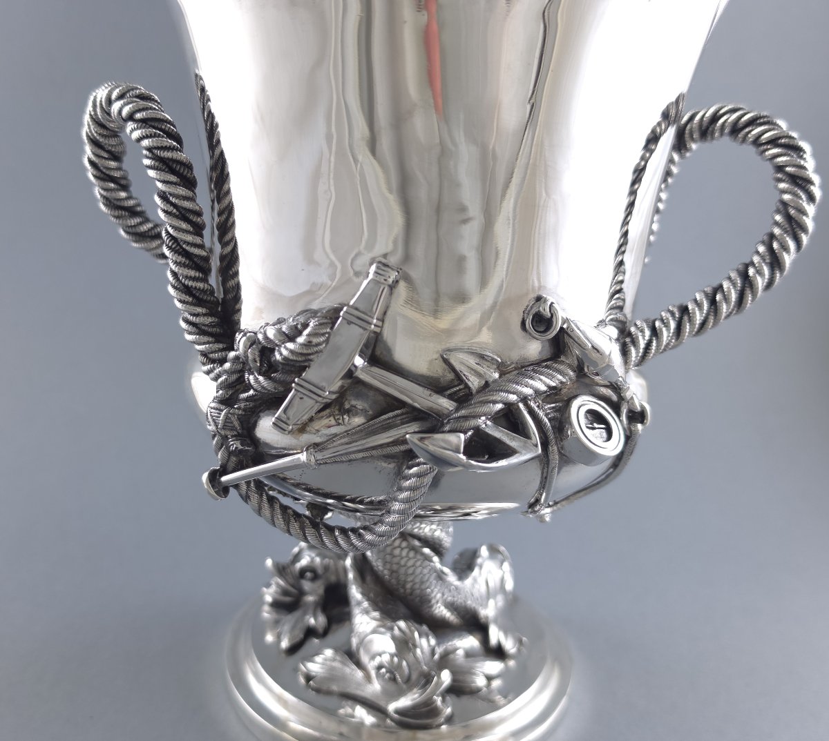 George IV Sterling Silver Wine Cooler, London 1827, Benjamin Smith Ii-photo-4