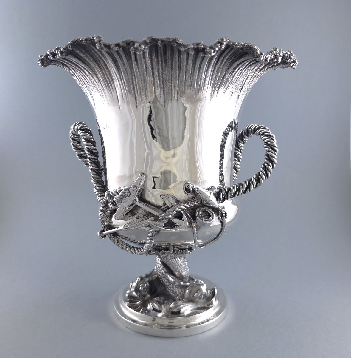 George IV Sterling Silver Wine Cooler, London 1827, Benjamin Smith Ii